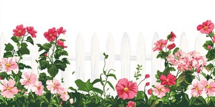 花园里的白色栅栏