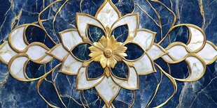 豪华大理石纹理与金色装饰