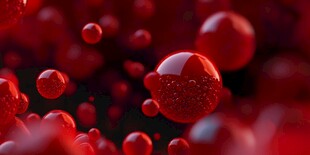 红色粒子抽象图案