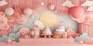 粉色梦幻甜品屋