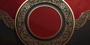 奢华红金墙面设计