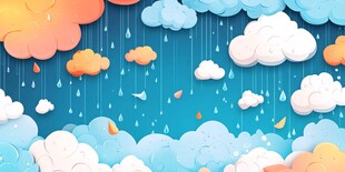 雨中云彩的奇幻世界