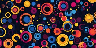 多彩圆圈抽象图案