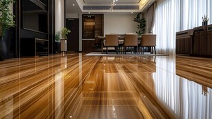 豪华室内设计 木地板反射光线