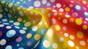 五彩斑斓的圆点布料