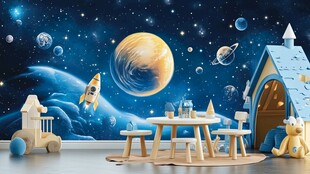 太空探索主题儿童房
