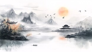 山水画中的中国风景