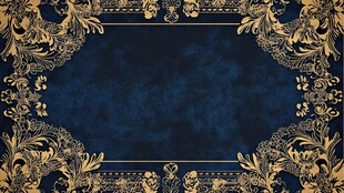 皇家蓝与金色巴洛克风格框架