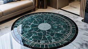 奢华绿色大理石地毯 适用于现代客厅