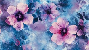 水彩花卉画