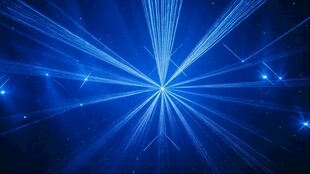 蓝色光芒的爆发