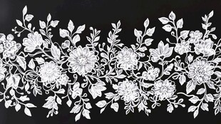 复古蕾丝花卉图案
