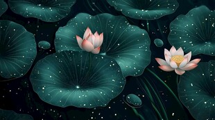 夜幕下的荷塘之谜