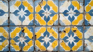 老式瓷砖墙的复古魅力