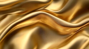 金色绸缎的褶皱之美