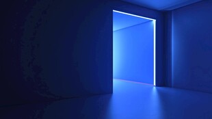 神秘蓝色光影空间