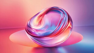 抽象的彩色玻璃雕塑