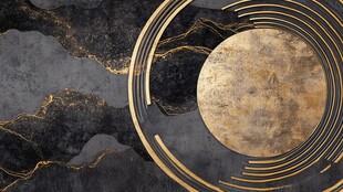 抽象金色圆形图案