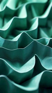 绿色波浪纹理布料