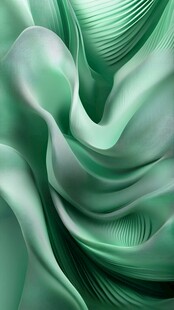 流动的绿色波浪
