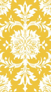 黄色对称花纹壁纸
