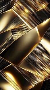 金色几何抽象