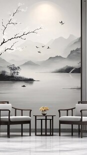 新中式山水画风格室内设计