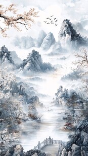山水画中的中国风景