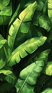 热带风情的绿叶天堂