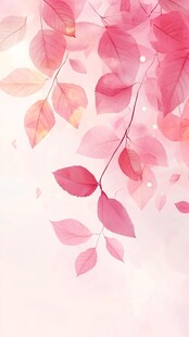 粉色叶子艺术