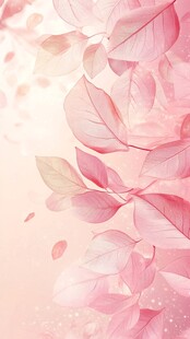 粉色叶子艺术