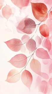 粉红叶子的艺术