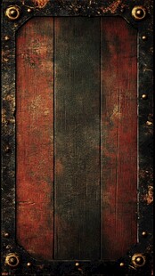 古老的木板与金属边框