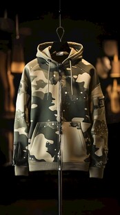 迷彩连帽衫