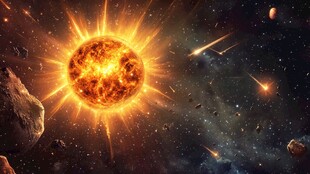 太阳耀斑与小行星带