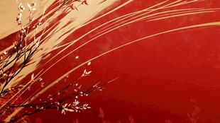 红色抽象花卉设计