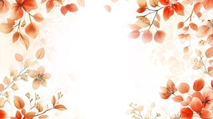 橙色花卉背景