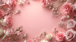 粉色花卉背景