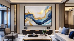 现代奢华客厅艺术品