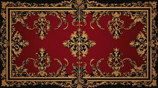 奢华红金地毯