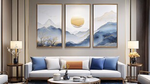 现代简约风格客厅装饰画