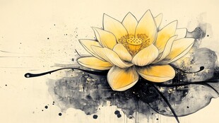 抽象的莲花艺术