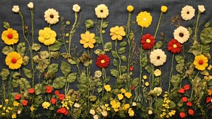 纺织艺术的花卉图案