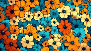 色彩斑斓的花海