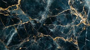 深蓝与金纹大理石纹理