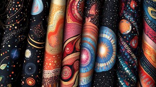 多彩宇宙印花布料