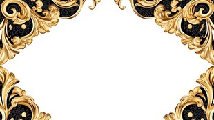 金色巴洛克风格边框