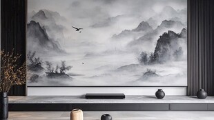 单色山水画艺术空间