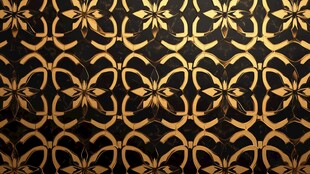 奢华金色花纹墙纸