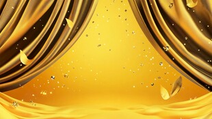 金色窗帘下的神秘景象